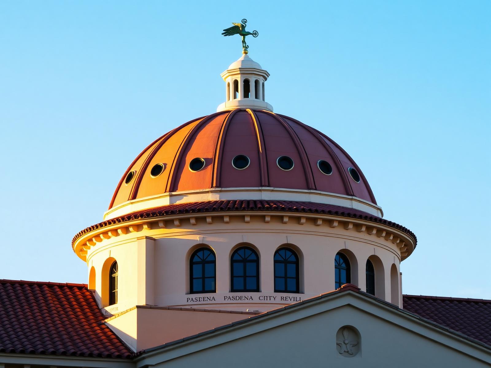 Pasadena City Hall dome.